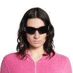 Women’s Bossy Mask Sunglasses in Black - Image 5